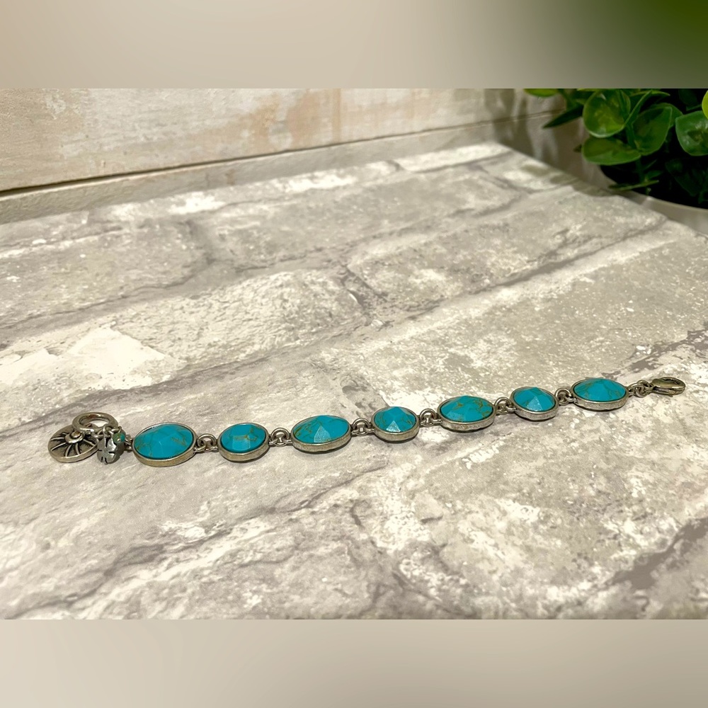 Lucky Brand turquoise and silver bracelet.